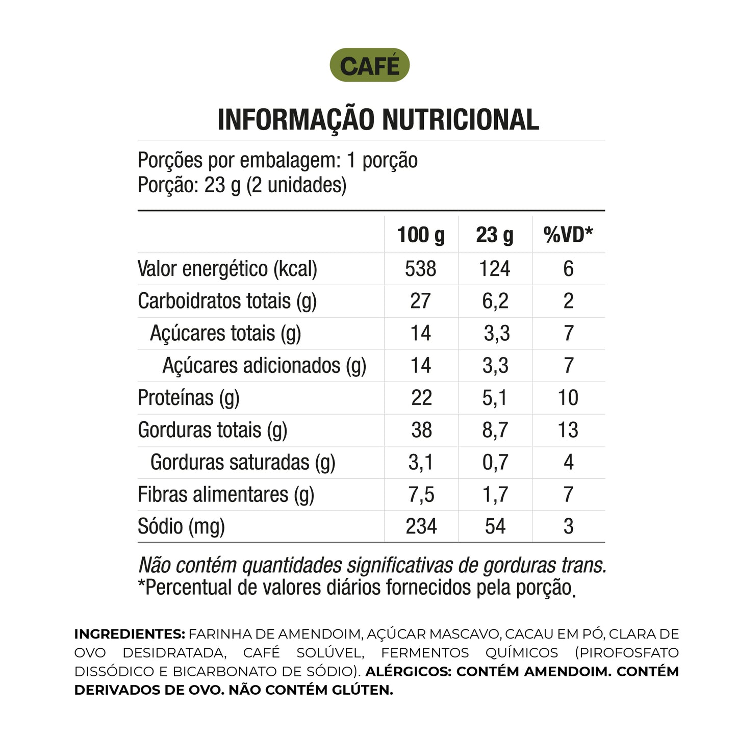 Croquinole de Amendoim com Café, 23g